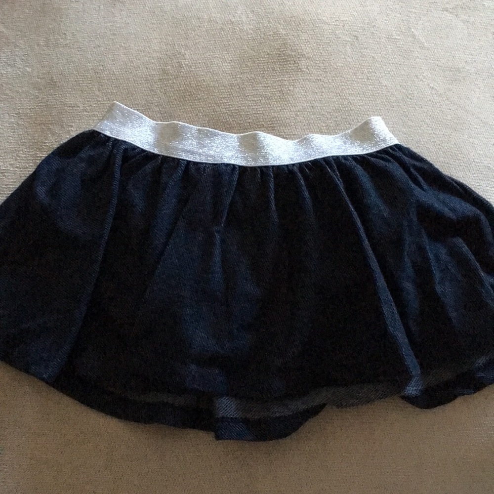 Silver lined Jeans Skirt. 18M